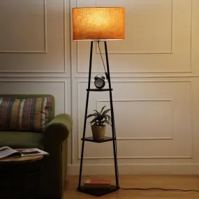 Kyomi Black Pyramid Floor Lamp