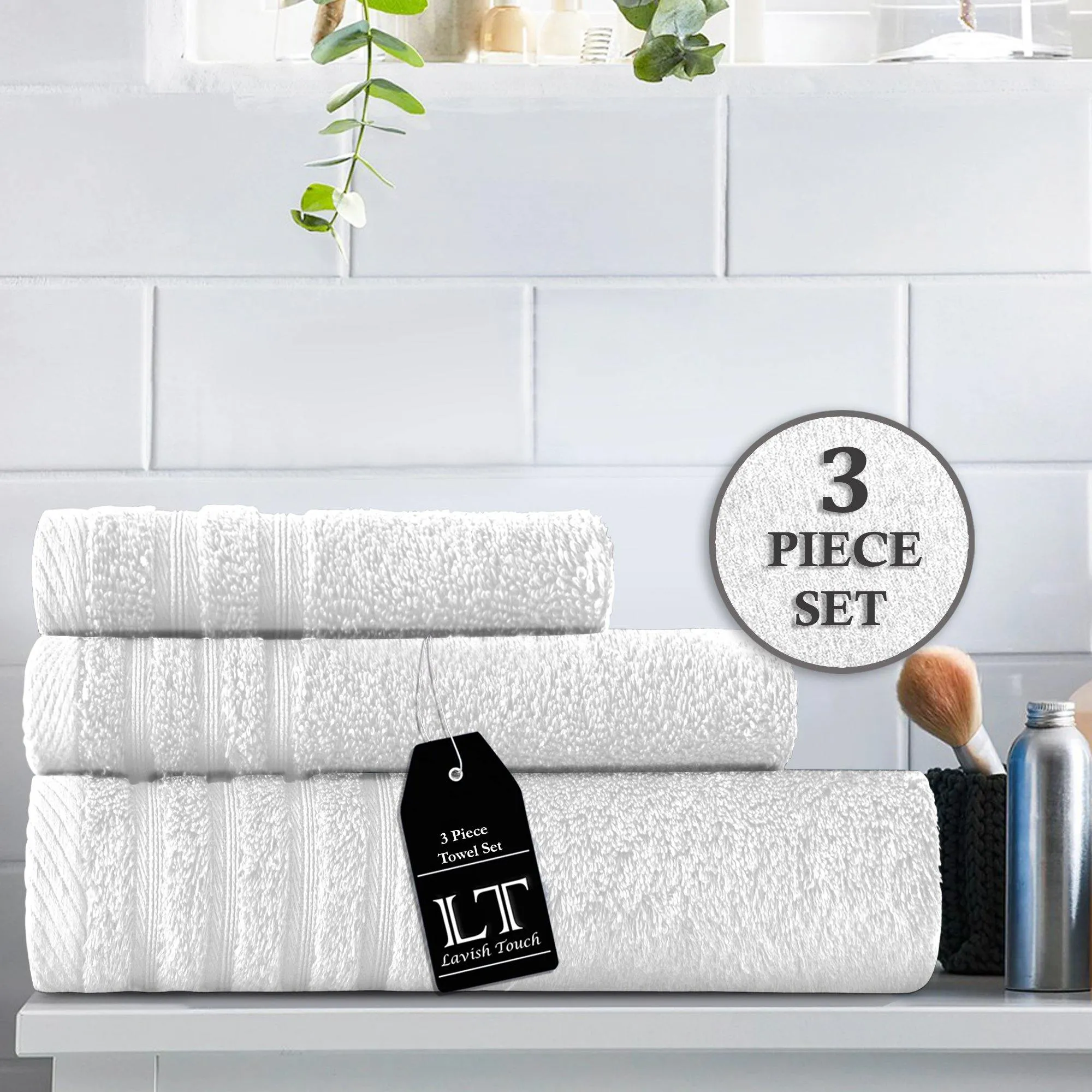 Lavish Touch 100% Cotton 500 GSM Aurelia Towel Set