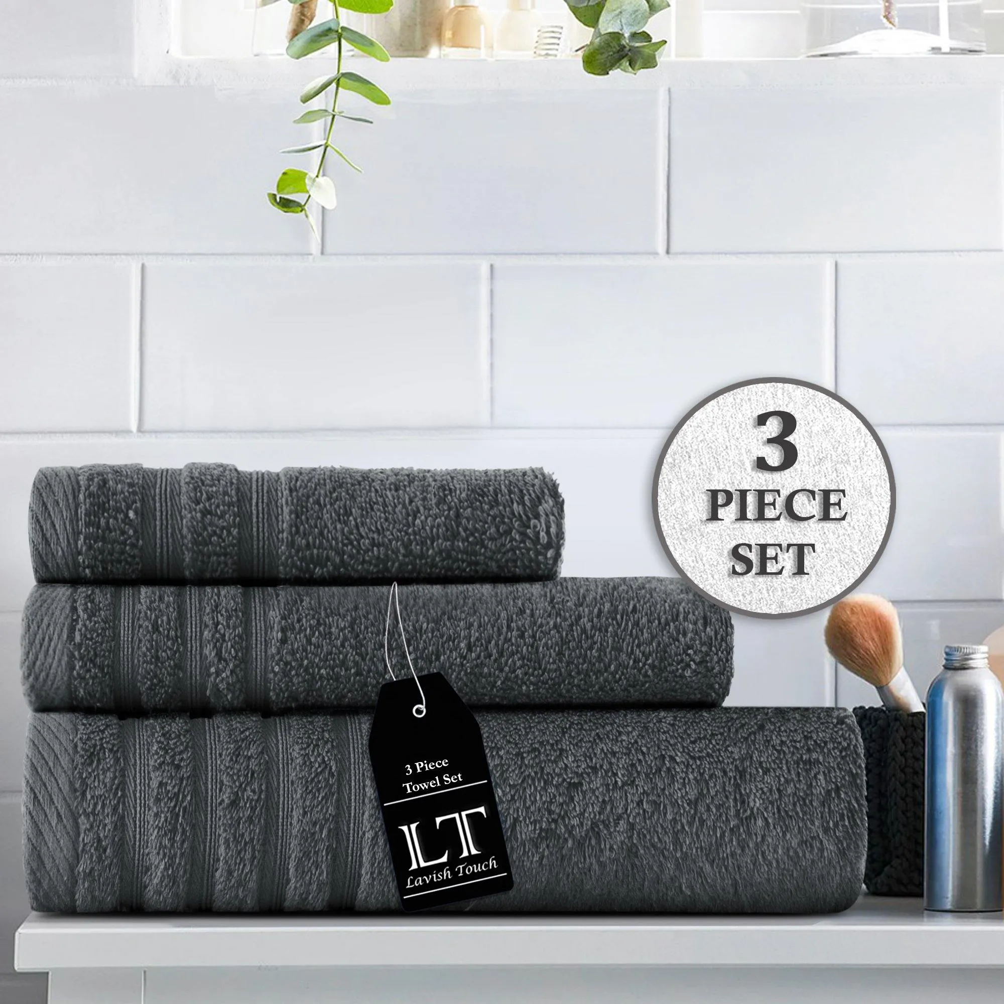 Lavish Touch 100% Cotton 500 GSM Aurelia Towel Set