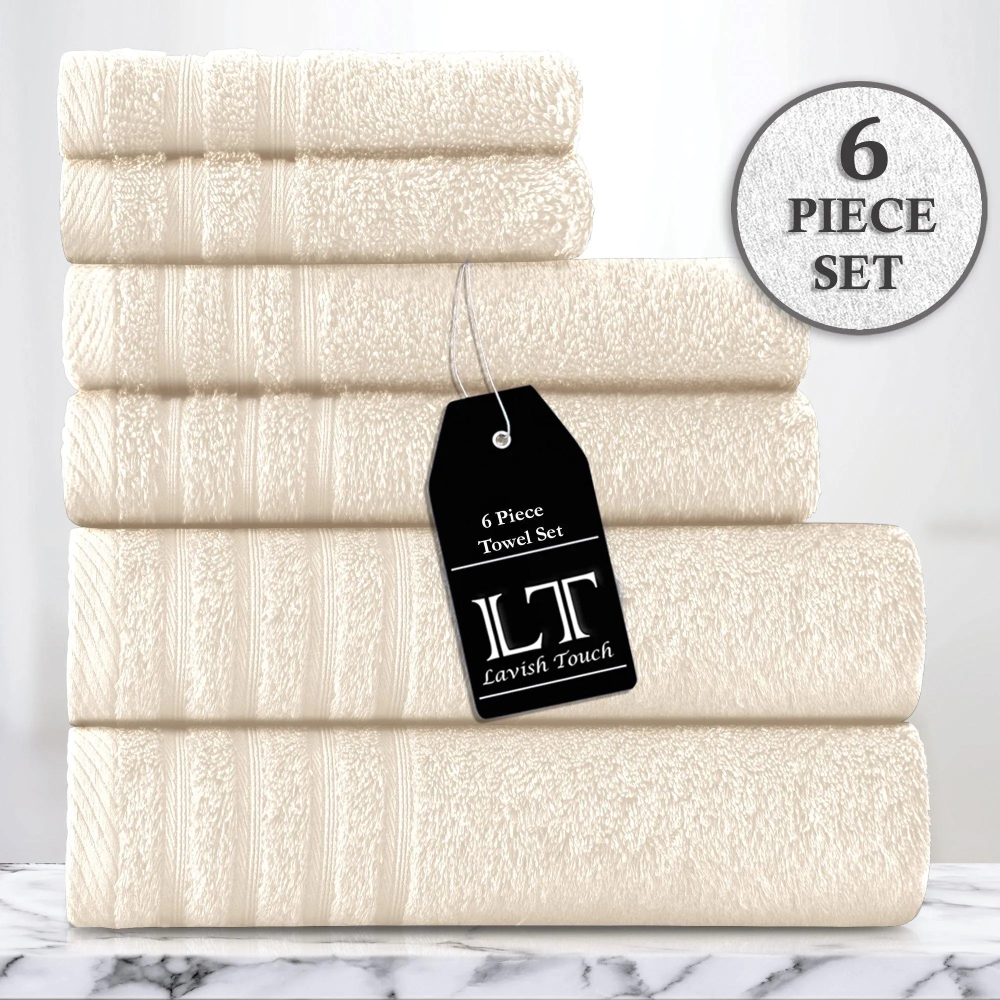 Lavish Touch 100% Cotton 500 GSM Aurelia Towel Set