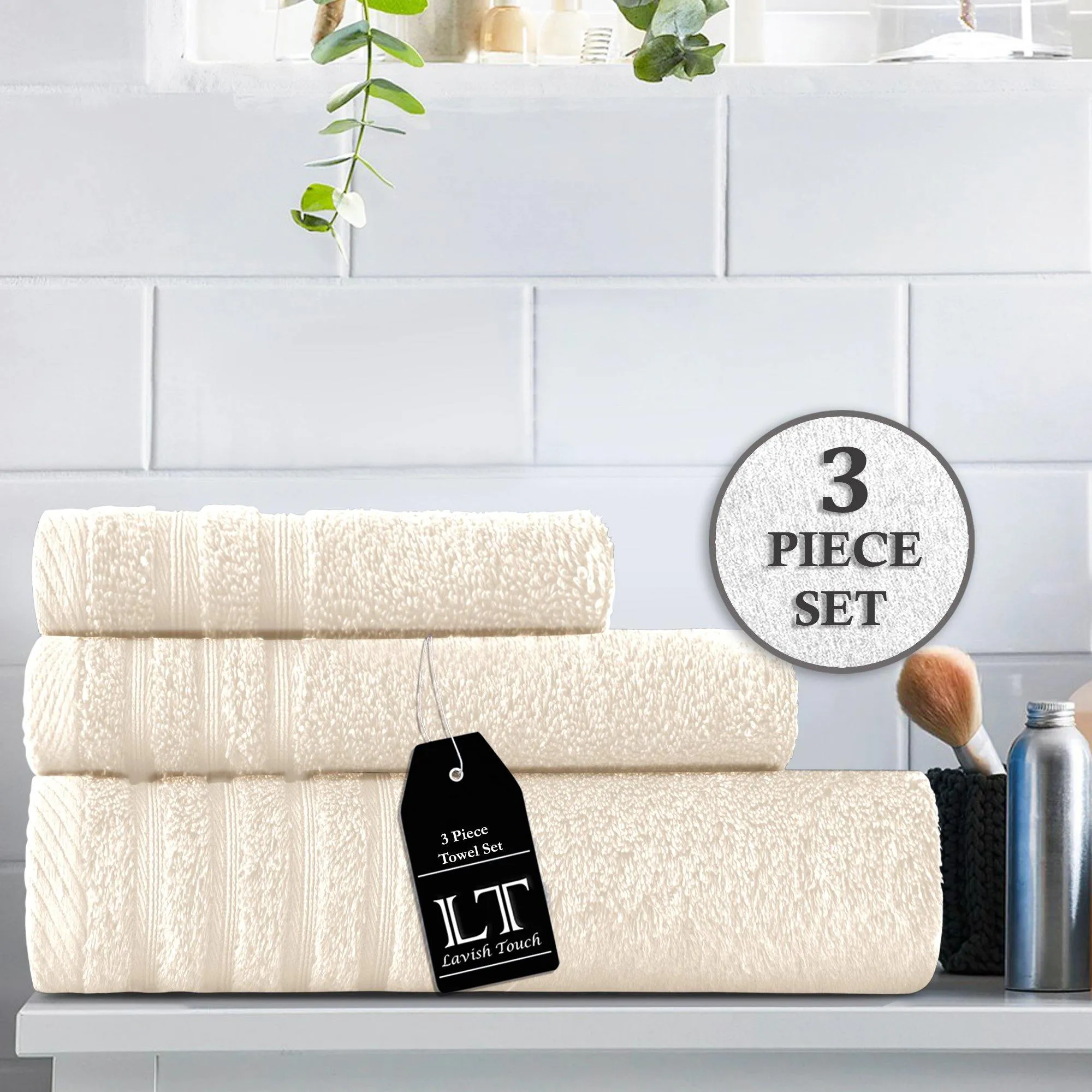 Lavish Touch 100% Cotton 500 GSM Aurelia Towel Set