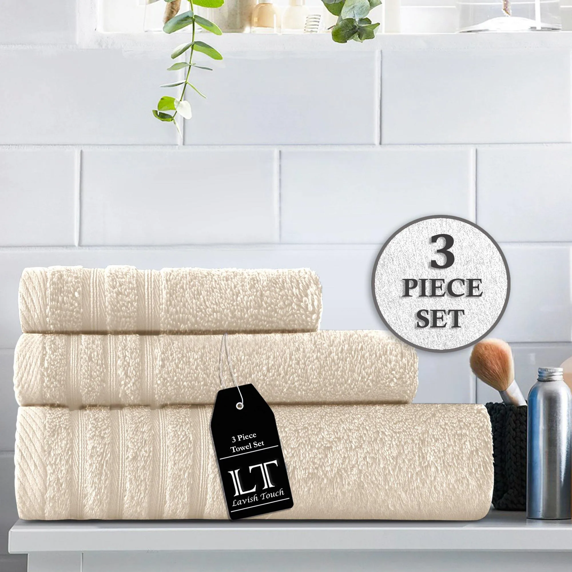 Lavish Touch 100% Cotton 500 GSM Aurelia Towel Set