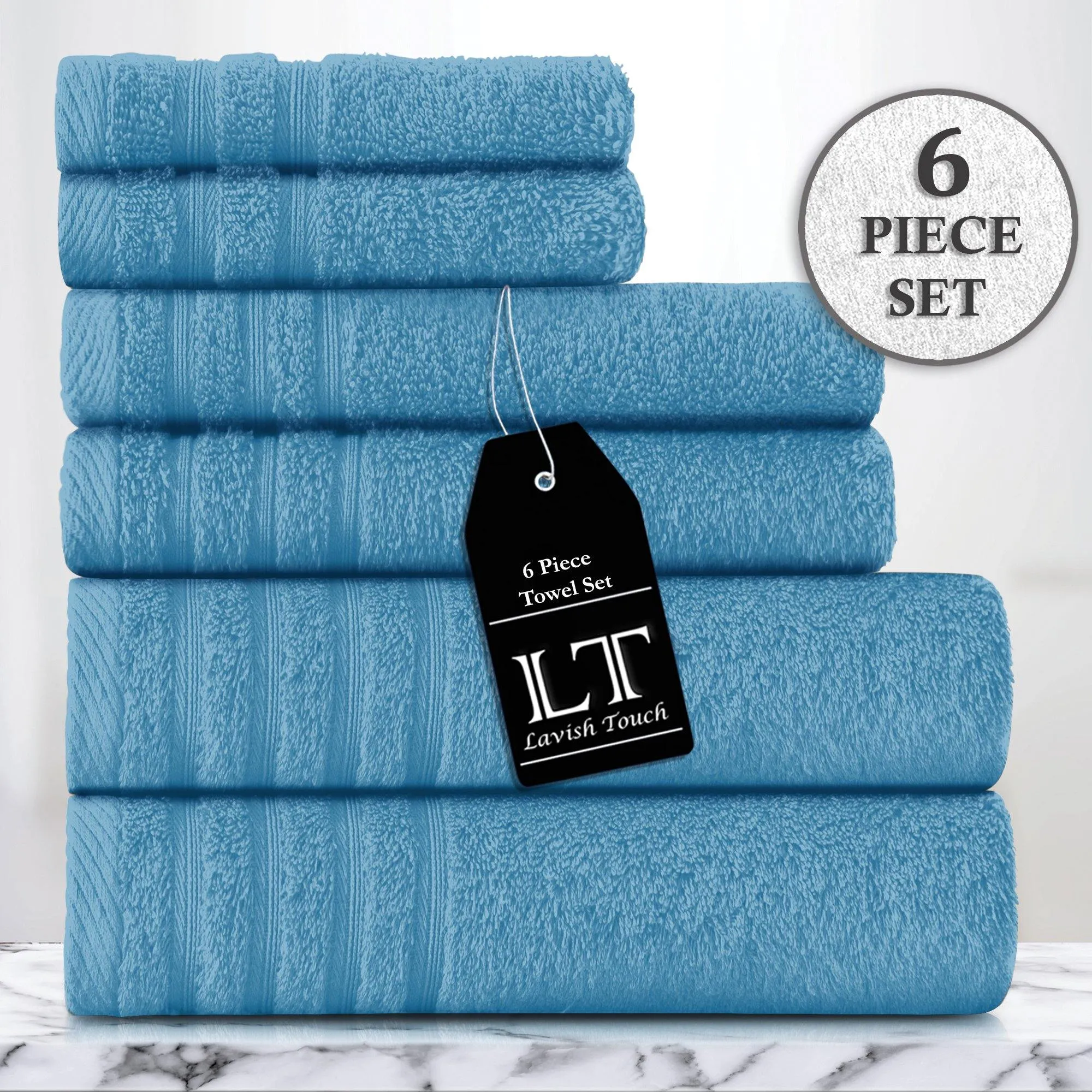 Lavish Touch 100% Cotton 500 GSM Aurelia Towel Set