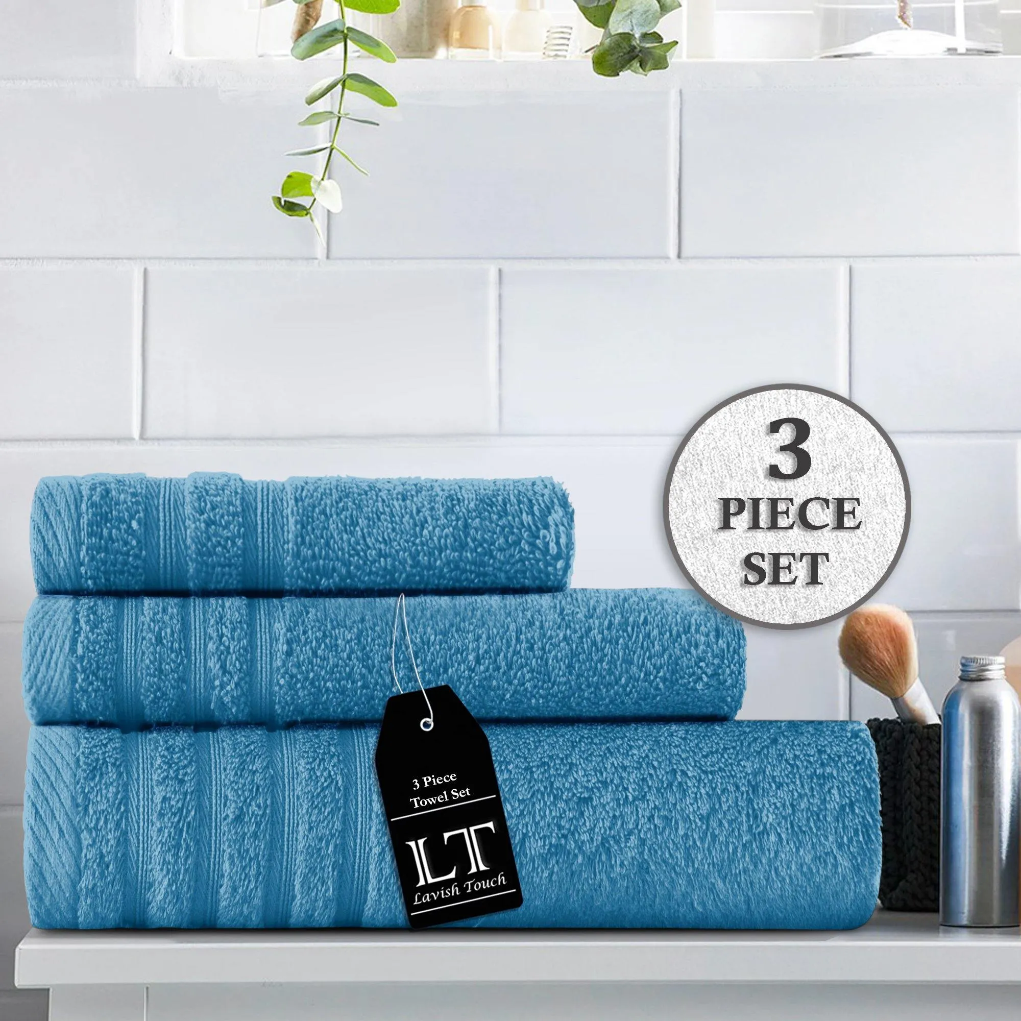 Lavish Touch 100% Cotton 500 GSM Aurelia Towel Set