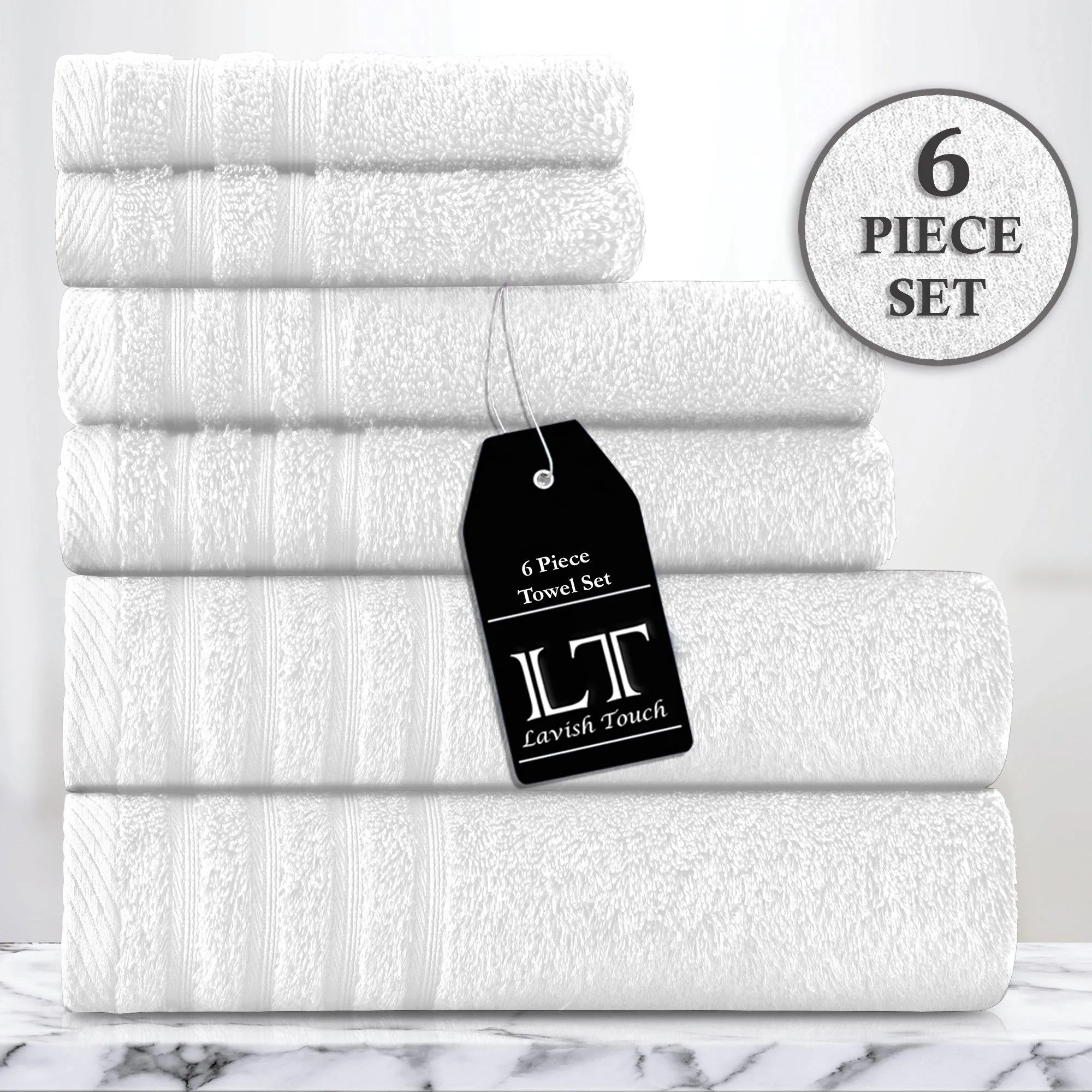 Lavish Touch 100% Cotton 500 GSM Aurelia Towel Set