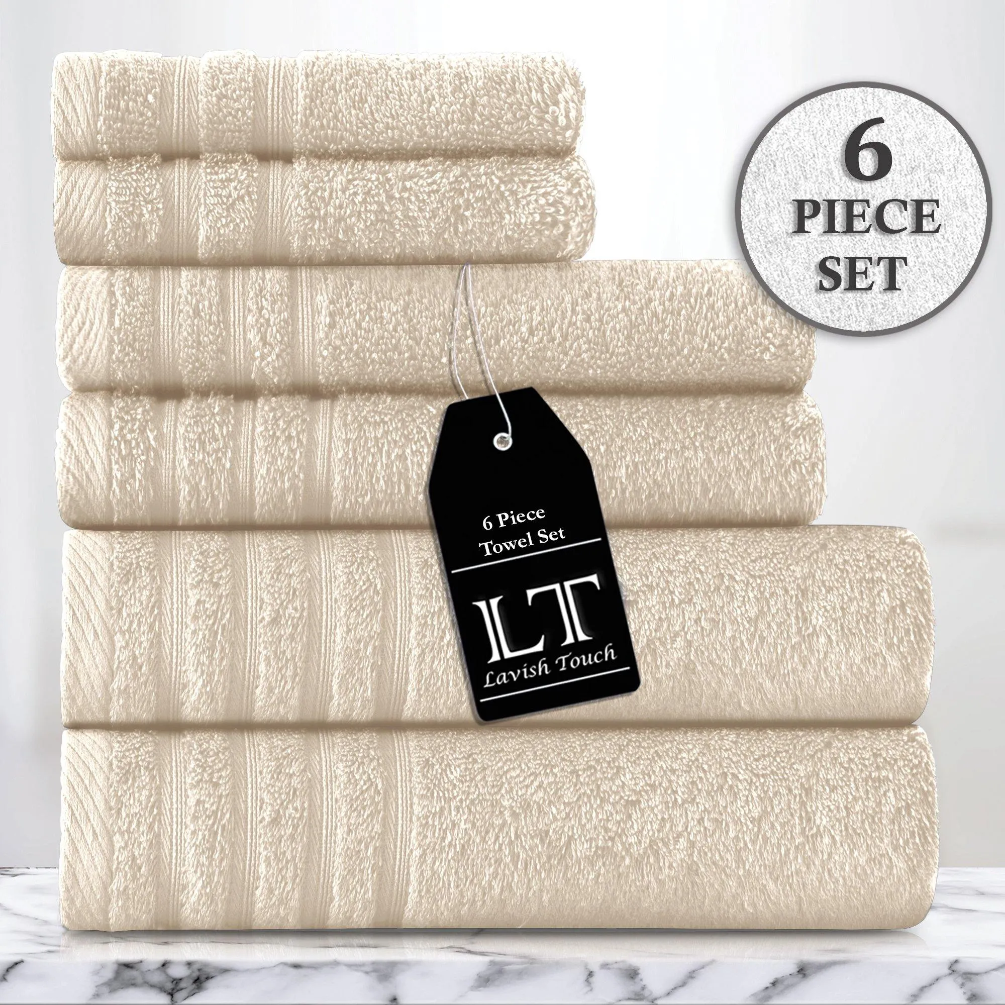 Lavish Touch 100% Cotton 500 GSM Aurelia Towel Set