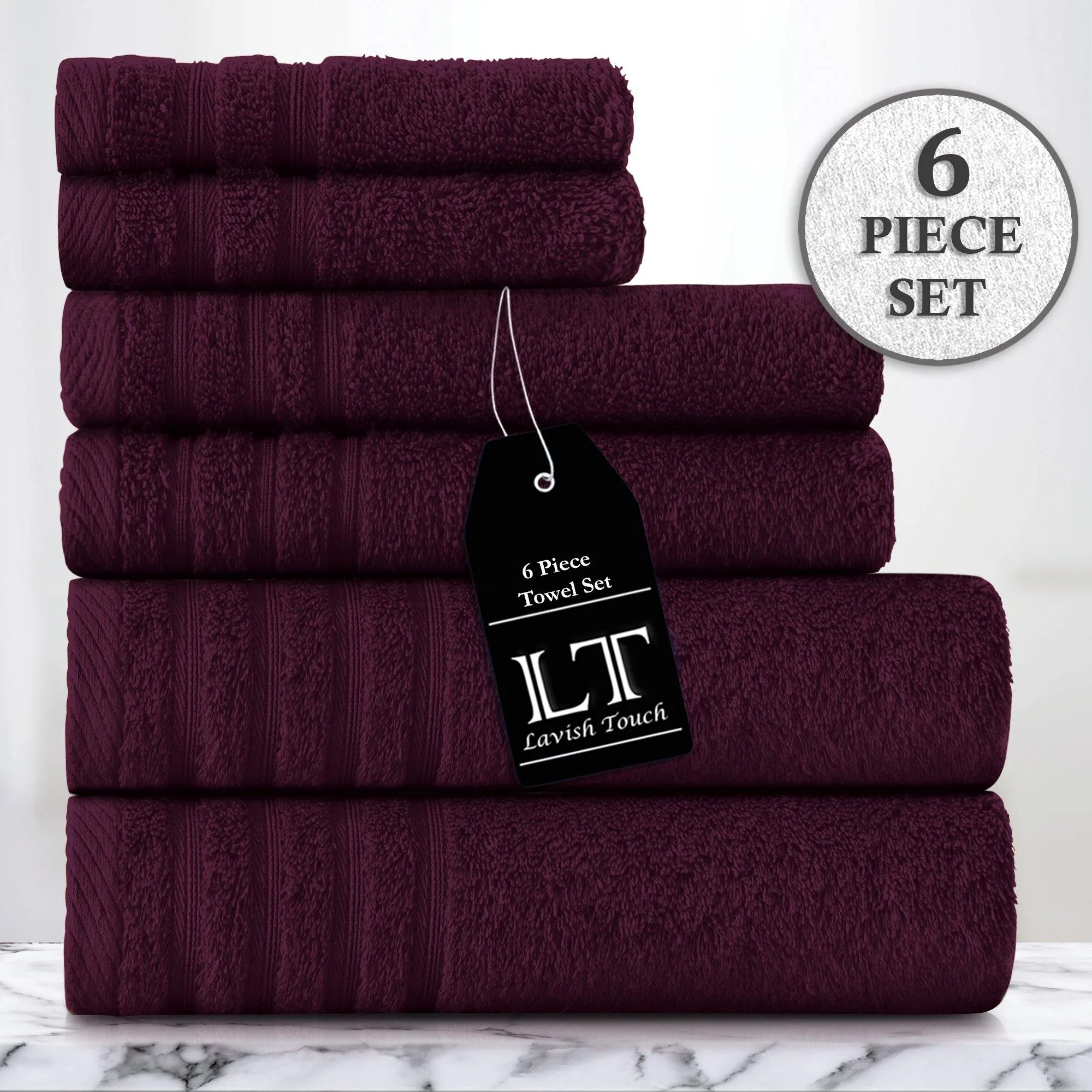 Lavish Touch 100% Cotton 500 GSM Aurelia Towel Set