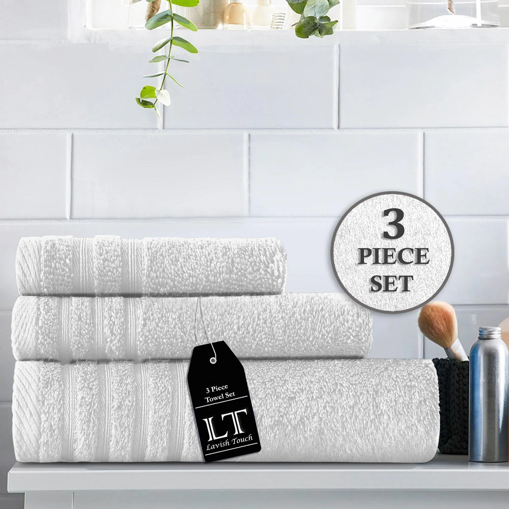 Lavish Touch 100% Cotton 500 GSM Aurelia Towel Set