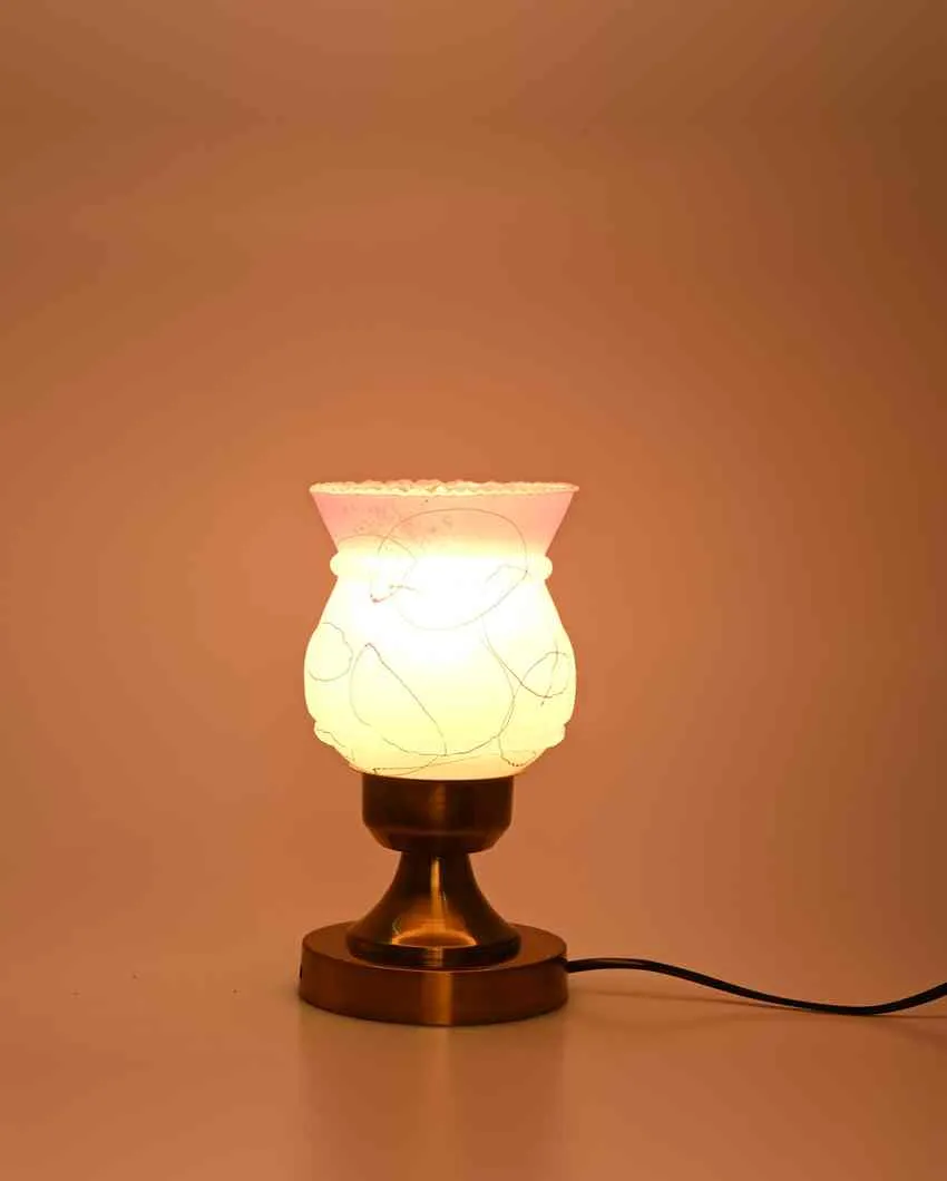 Lirio Decorative Home LED Compatible Stylish Night Table Lamp | 4 x 10 inches