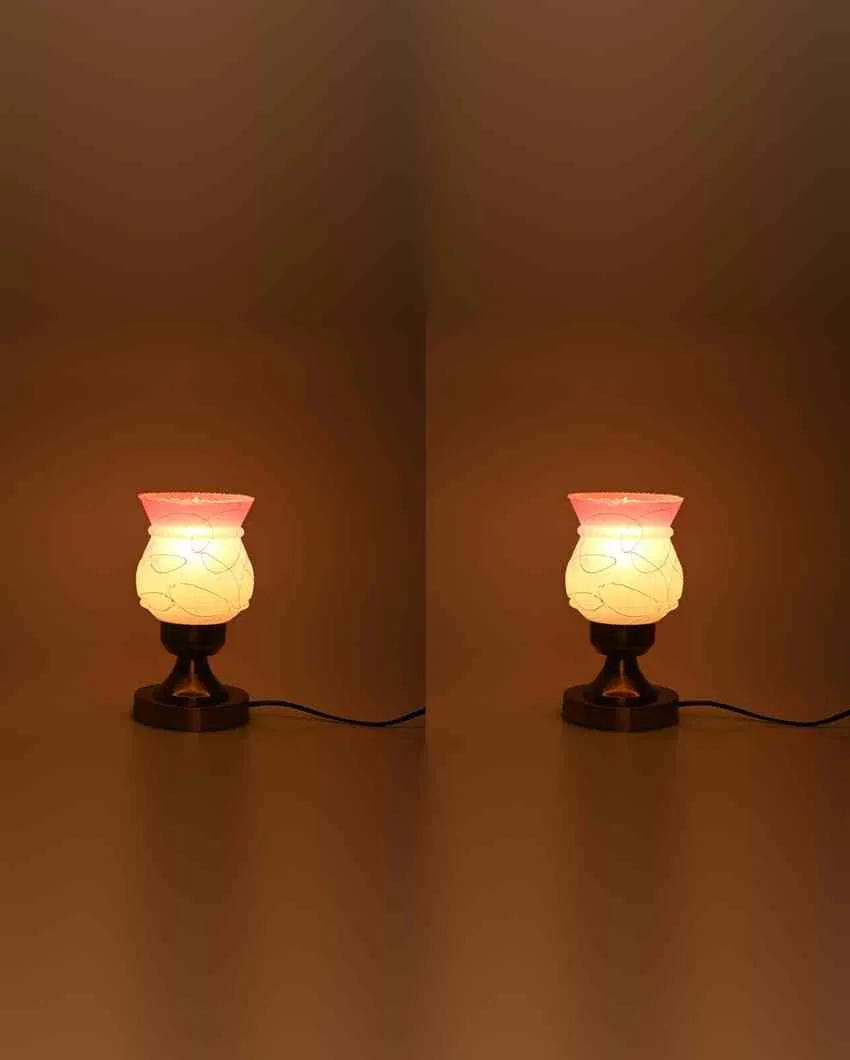 Lirio Decorative Home LED Compatible Stylish Night Table Lamp | 4 x 10 inches