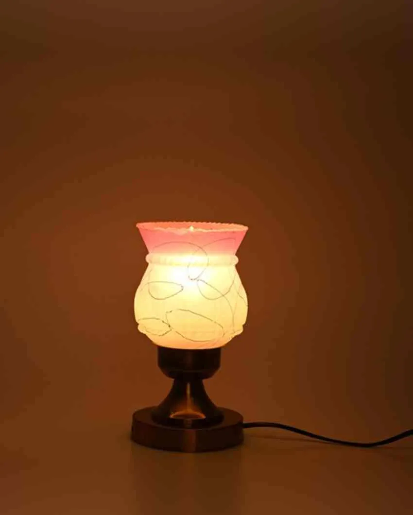 Lirio Decorative Home LED Compatible Stylish Night Table Lamp | 4 x 10 inches