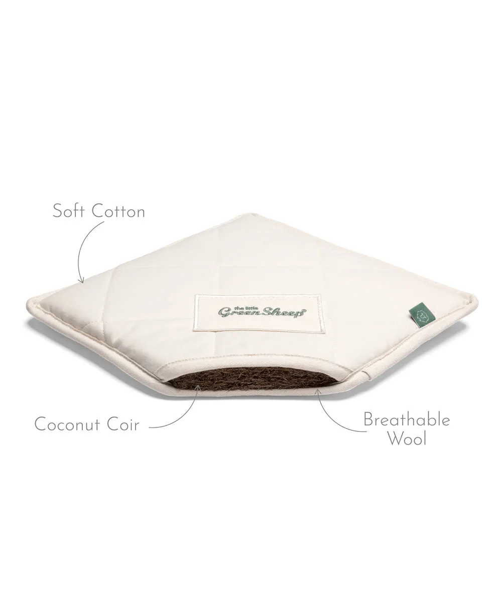 Little Green Sheep Natural Quilted Moses Basket & Mattress