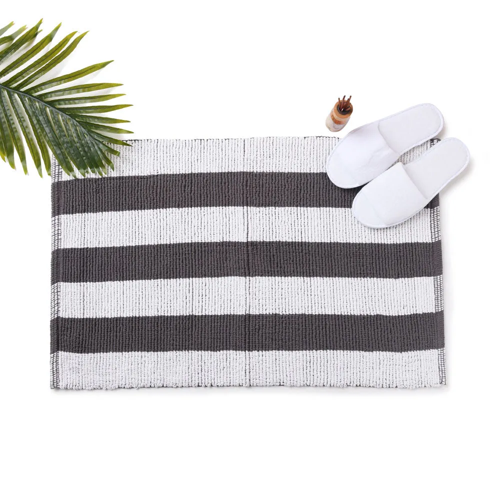 LOOP STRIPE Cotton Anti Slip Bath mat