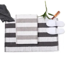 LOOP STRIPE Cotton Anti Slip Bath mat