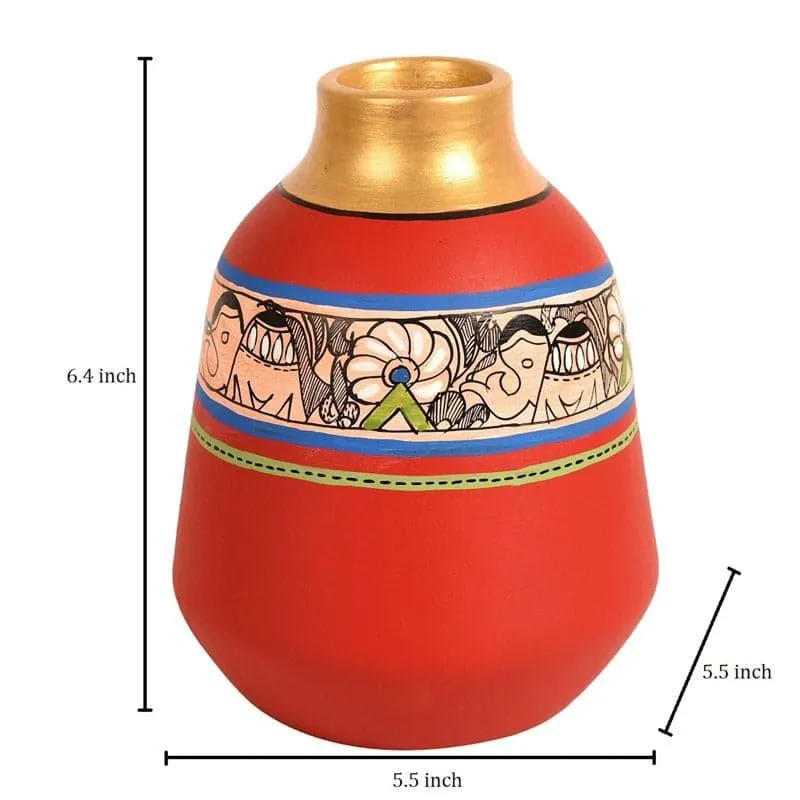 Lumamba Tribal Terracotta Vase - Set Of Two