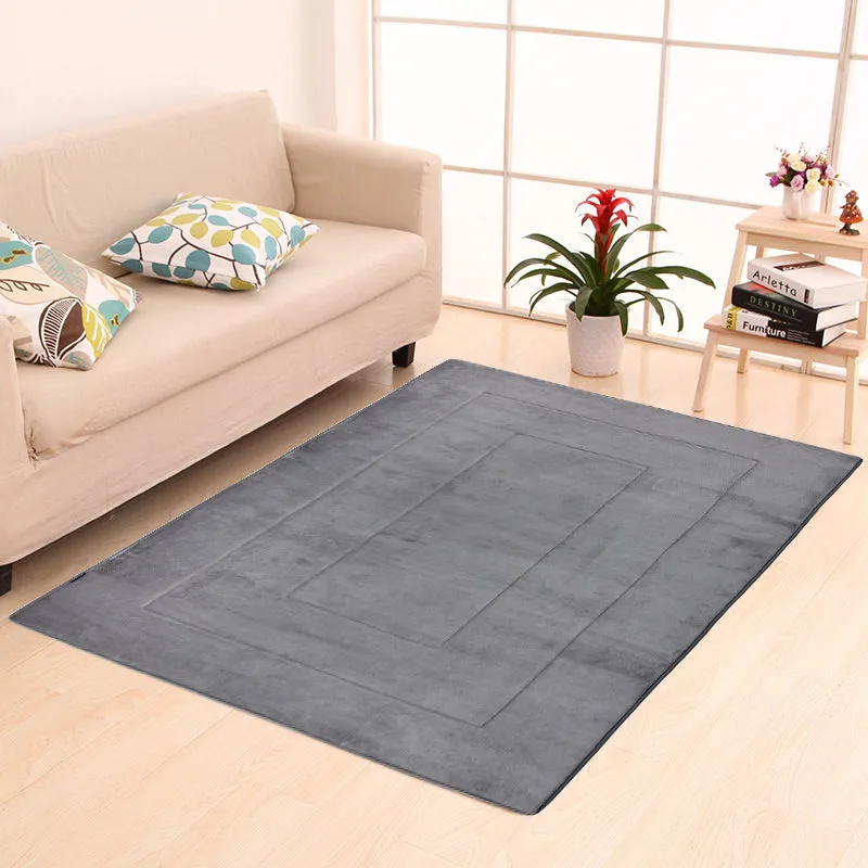 Memory Foam Area Rug, 40 x 64 in, Slate Grey