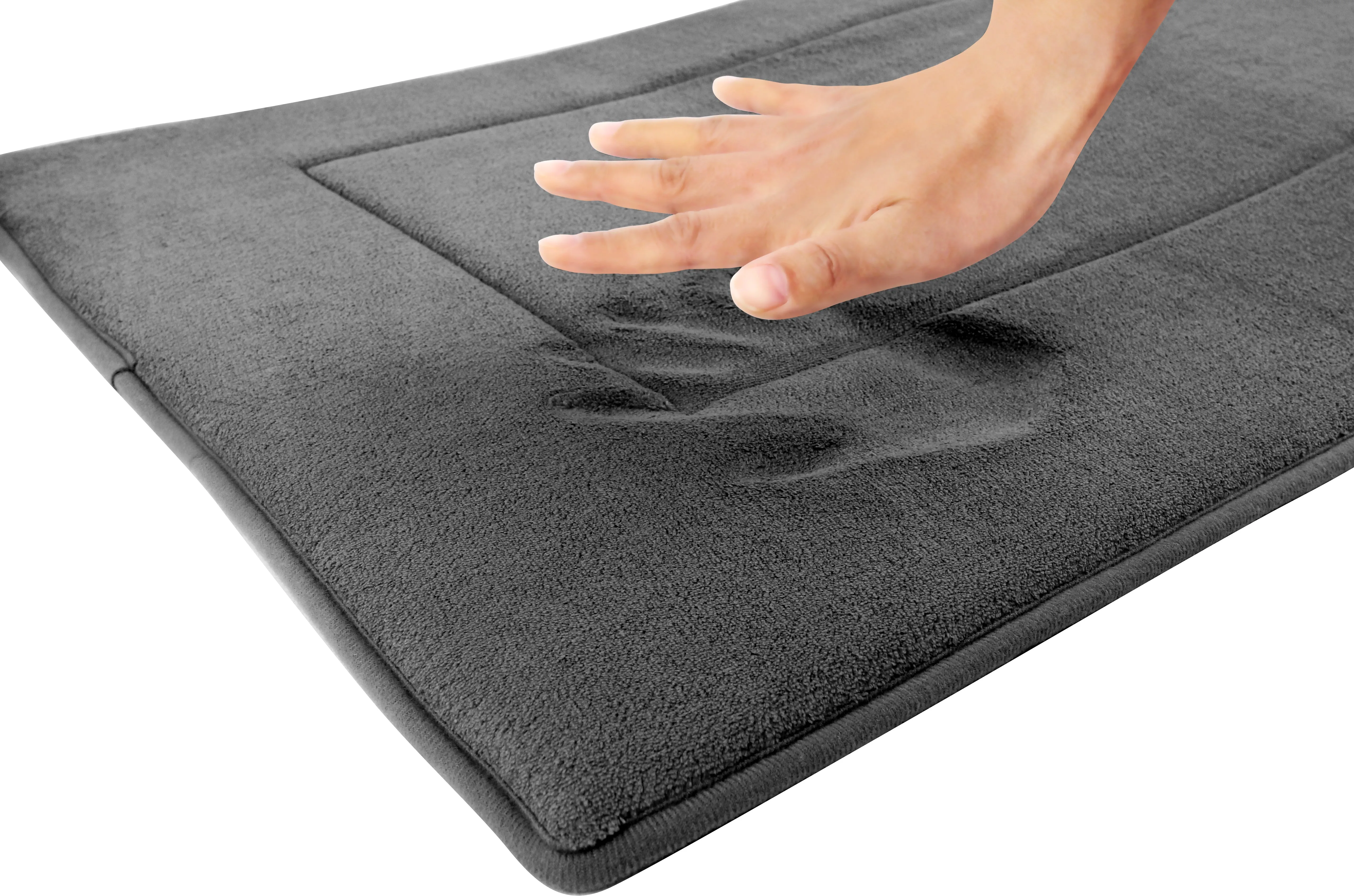Memory Foam Area Rug, 40 x 64 in, Slate Grey