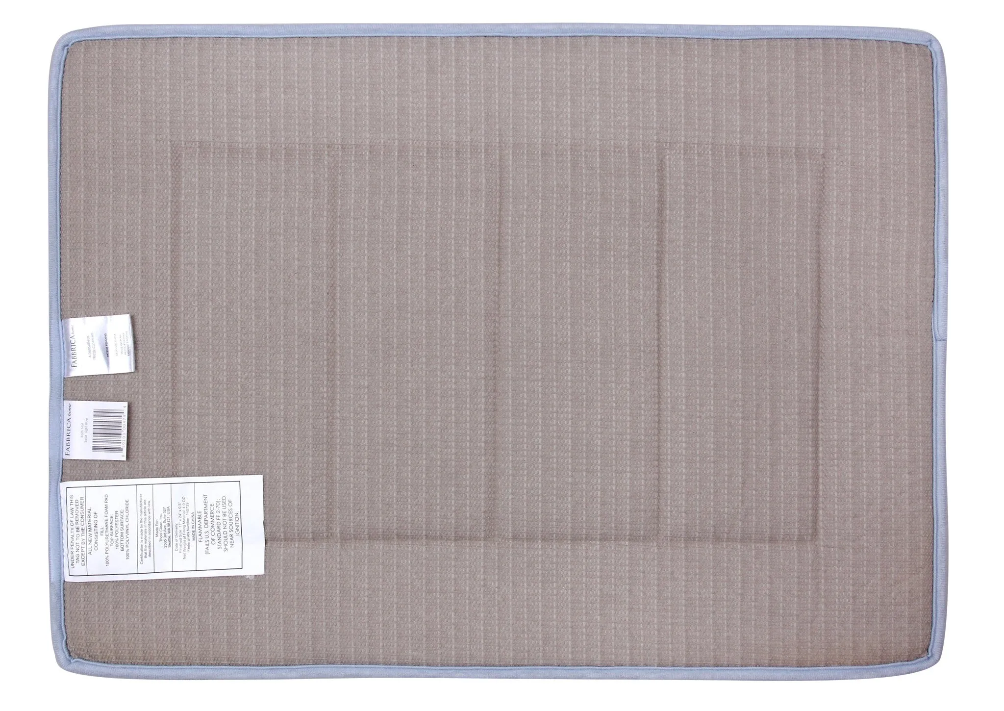 Memory Foam Bath Mat in Slate Grey, 17 x 24 in