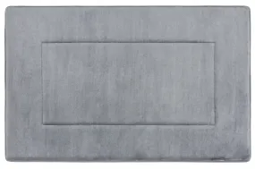 Memory Foam Bath Mat in Slate Grey, Large 21 x 34 in