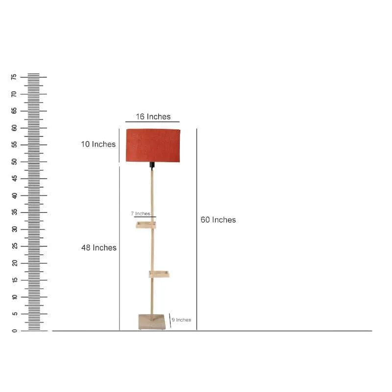 Mirami Moga Floor Lamp With Shelf
