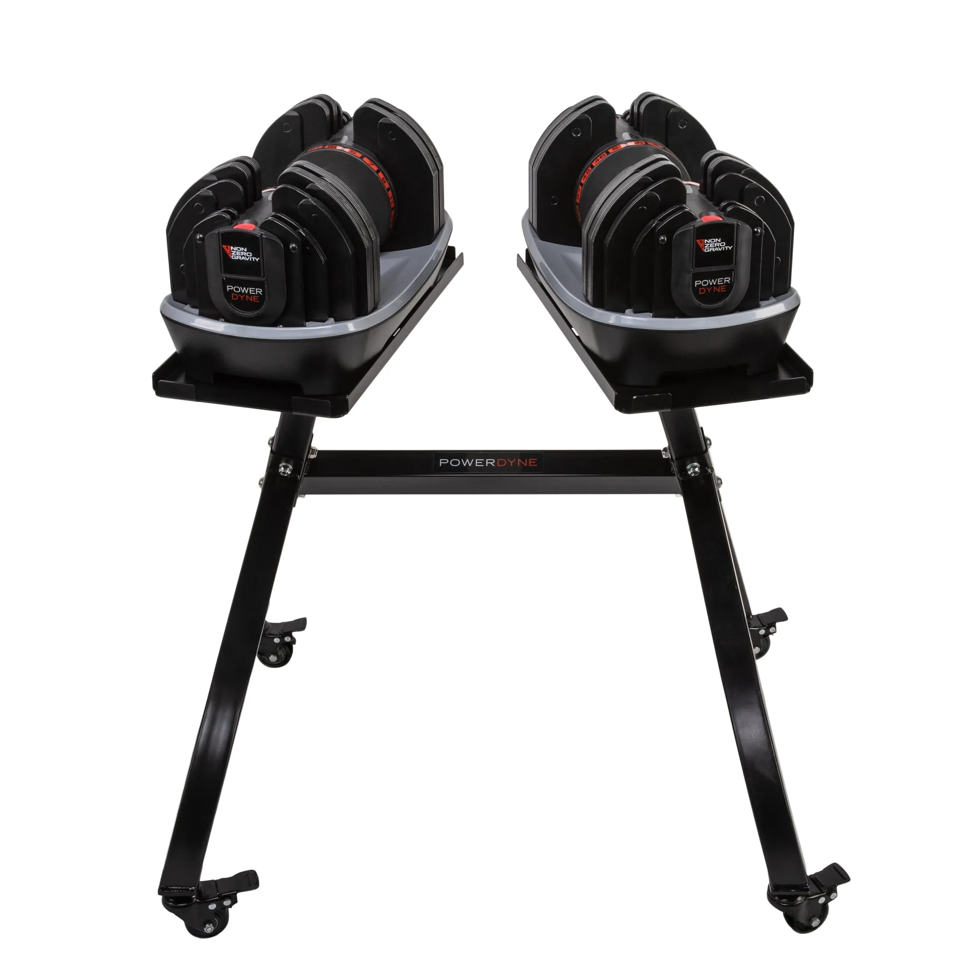 NonZero Gravity PowerDyne 55lbs Adjustable Dumbbell Set and Stand