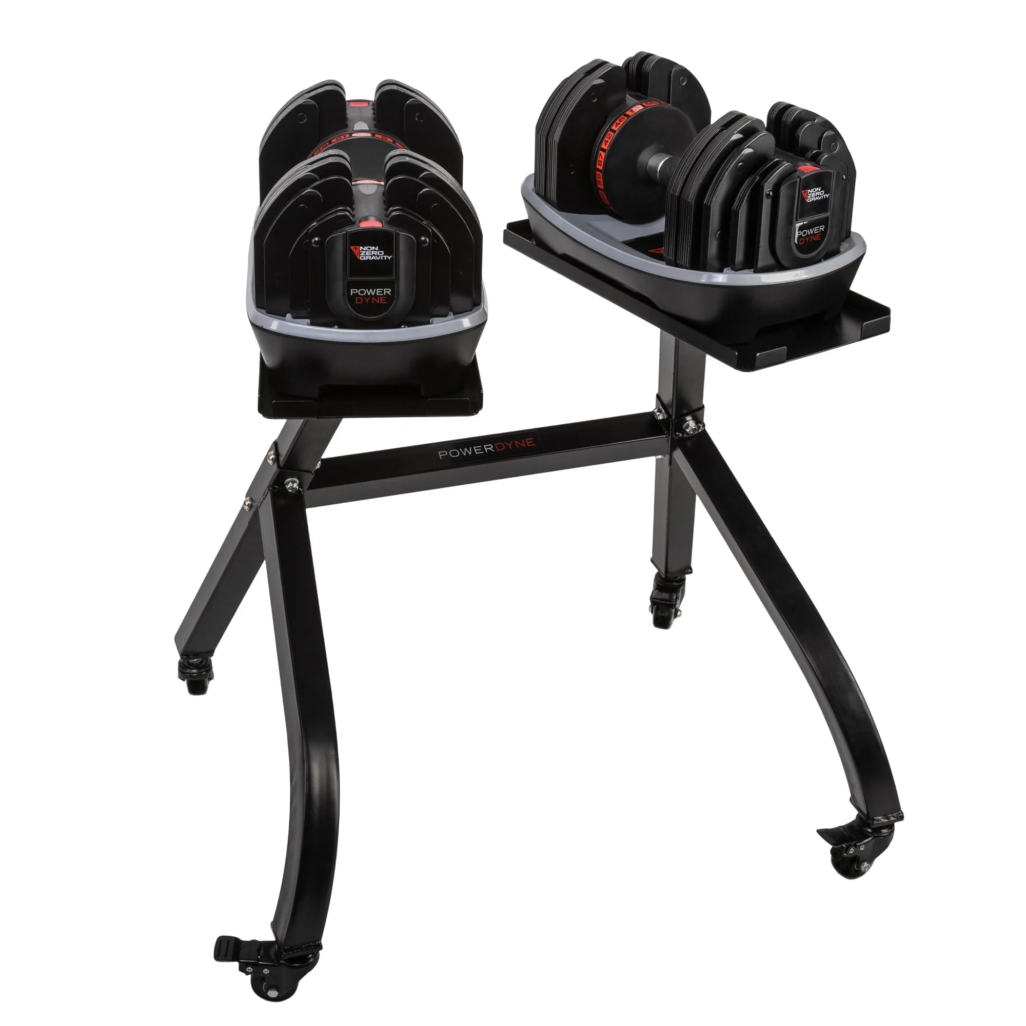 NonZero Gravity PowerDyne 55lbs Adjustable Dumbbell Set and Stand