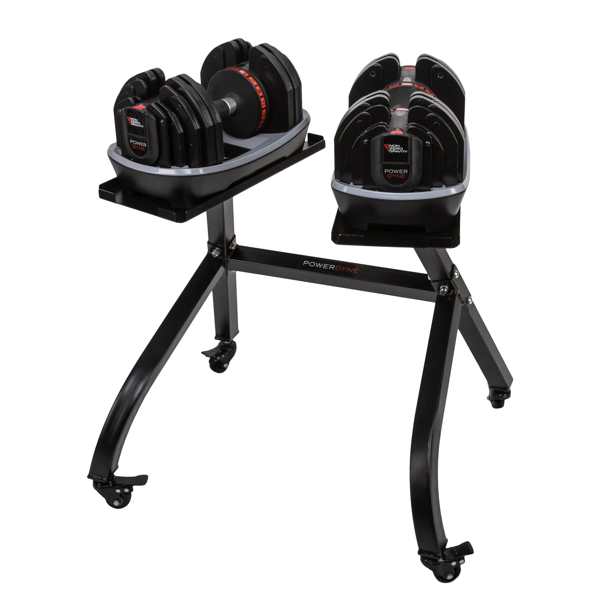 NonZero Gravity PowerDyne 55lbs Adjustable Dumbbell Set and Stand
