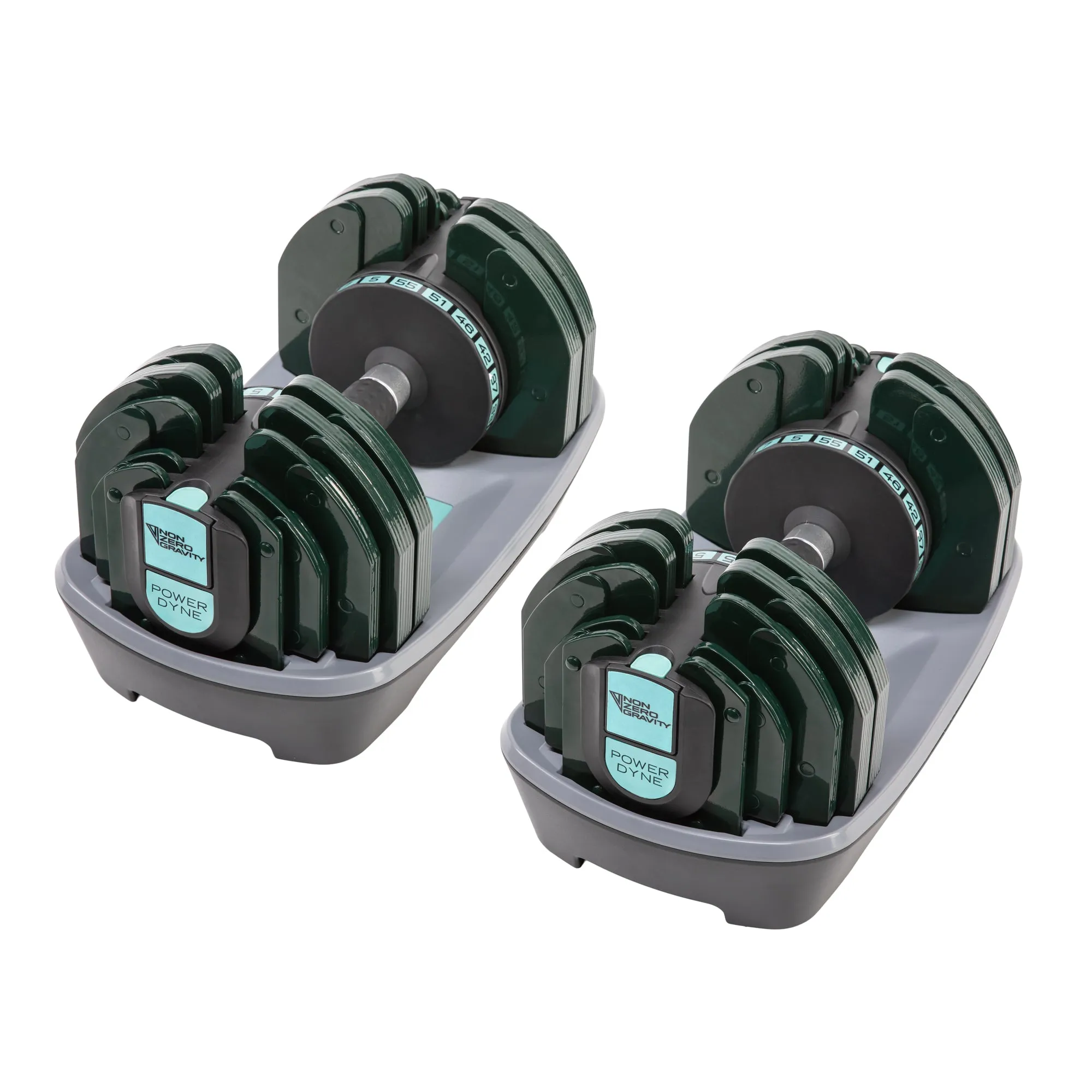 NonZero Gravity PowerDyne 55lbs Adjustable Dumbbell Set - Aspen