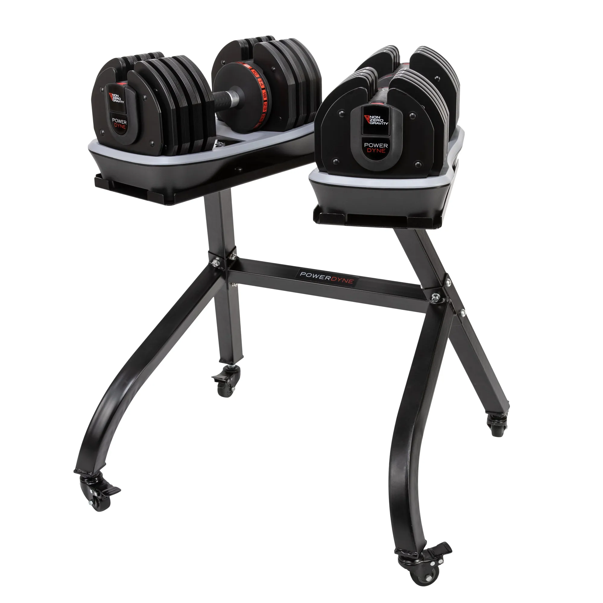 NonZero Gravity PowerDyne 80lbs Adjustable Dumbbell Set and Stand