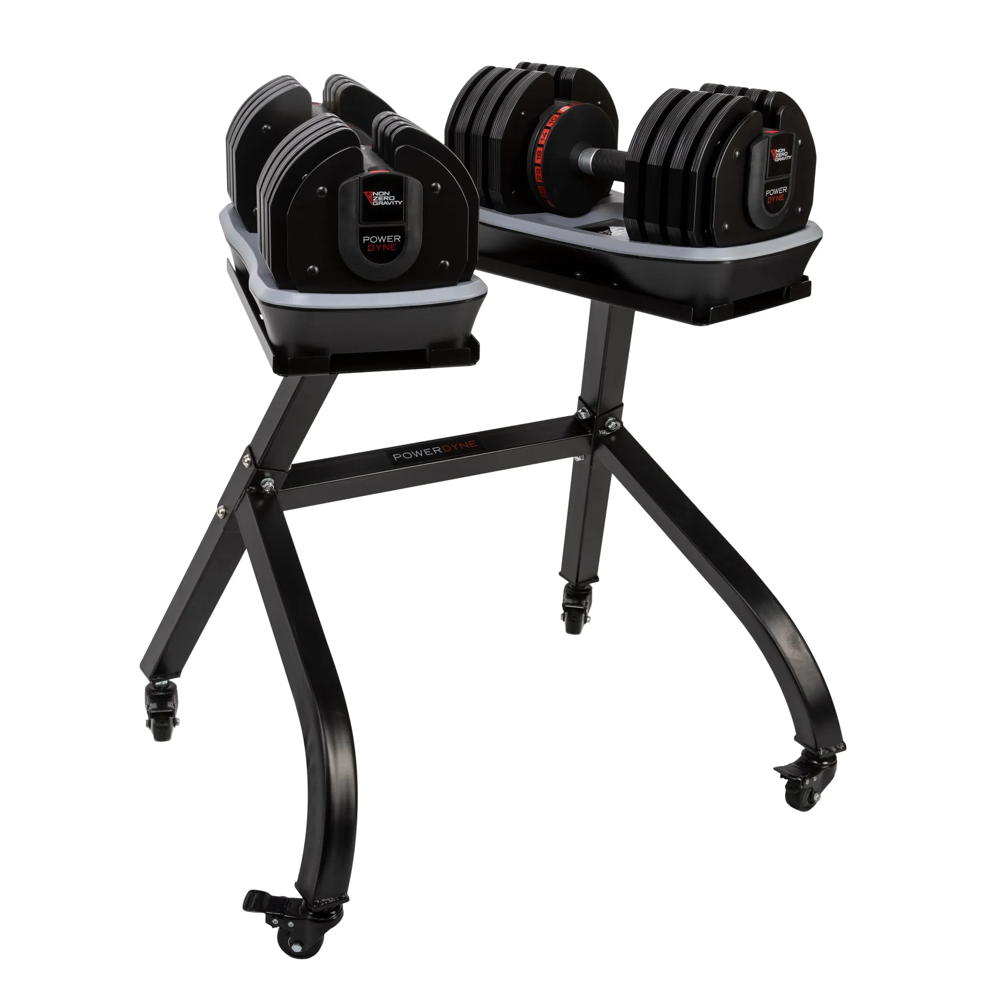 NonZero Gravity PowerDyne 80lbs Adjustable Dumbbell Set and Stand