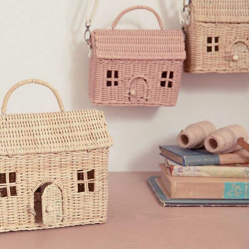 Olli Ella Casa Clutch Dolls House Basket - Straw