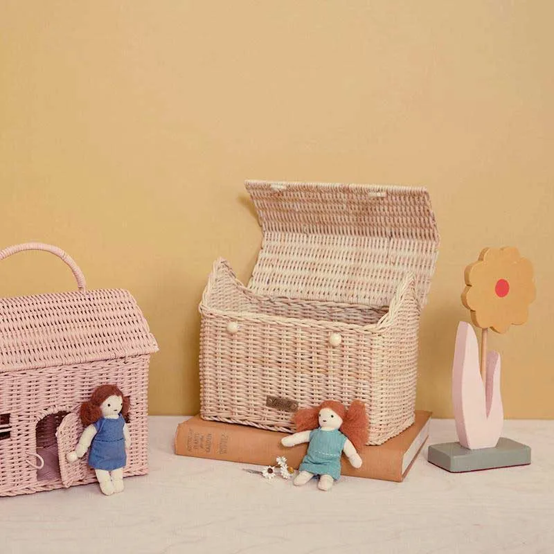 Olli Ella Casa Clutch Dolls House Basket - Straw