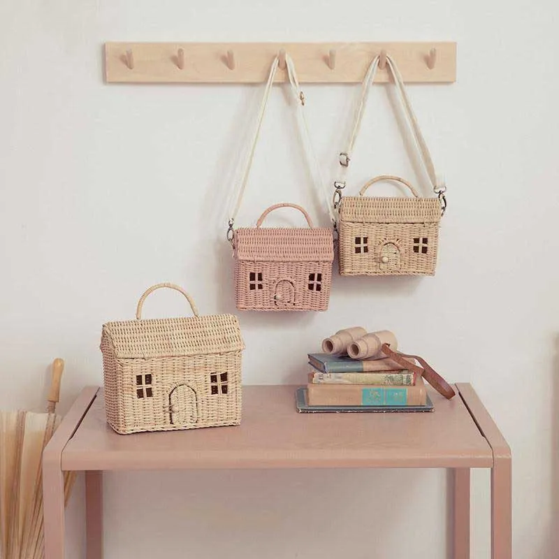 Olli Ella Casa Clutch Dolls House Basket - Straw