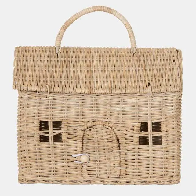Olli Ella Casa Clutch Dolls House Basket - Straw