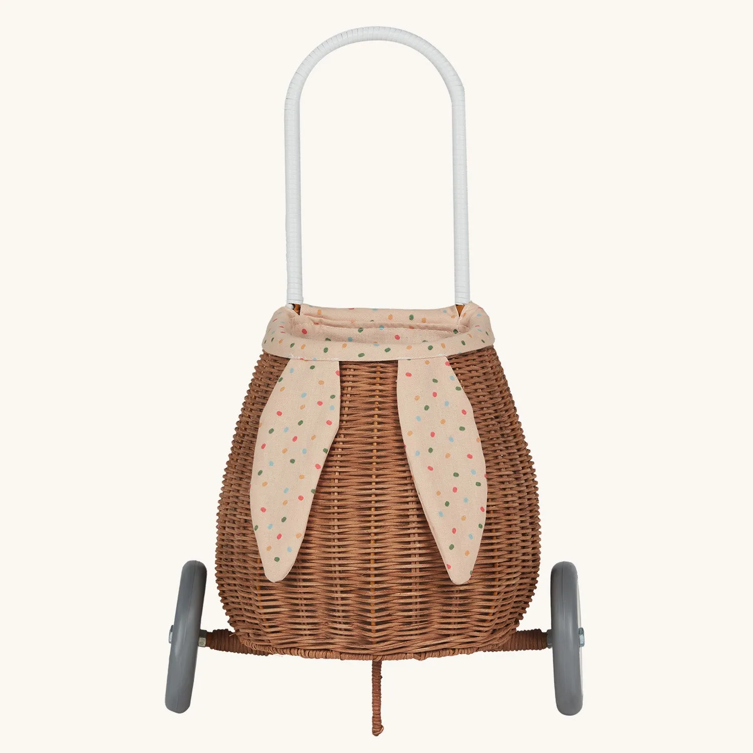 Olli Ella Rattan Bunny Luggy with Lining – Gumdrop