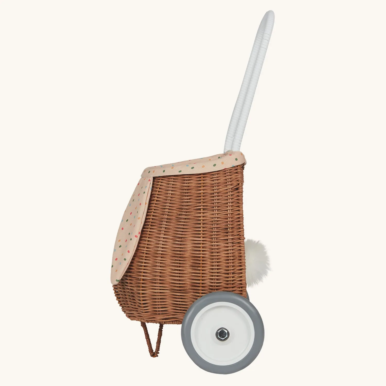 Olli Ella Rattan Bunny Luggy with Lining – Gumdrop