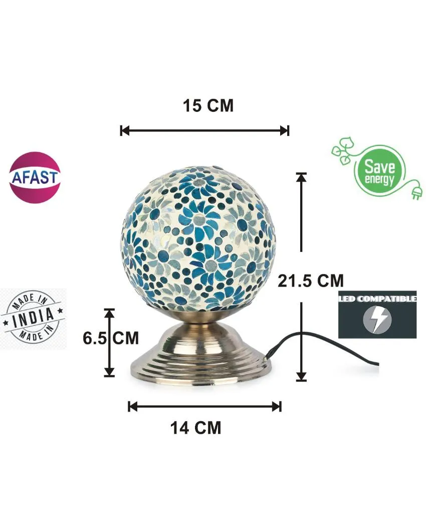 Ortensia Decorative Home LED Compatible Stylish Night Table Lamp | 6 x 8 inches