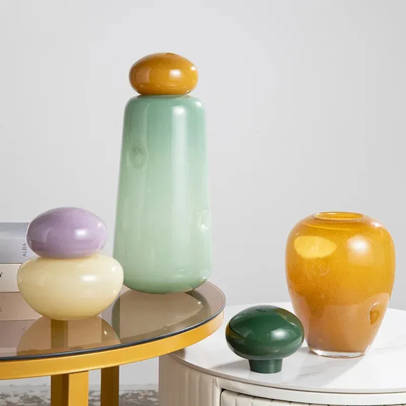 Pebble Glow Glass Vase