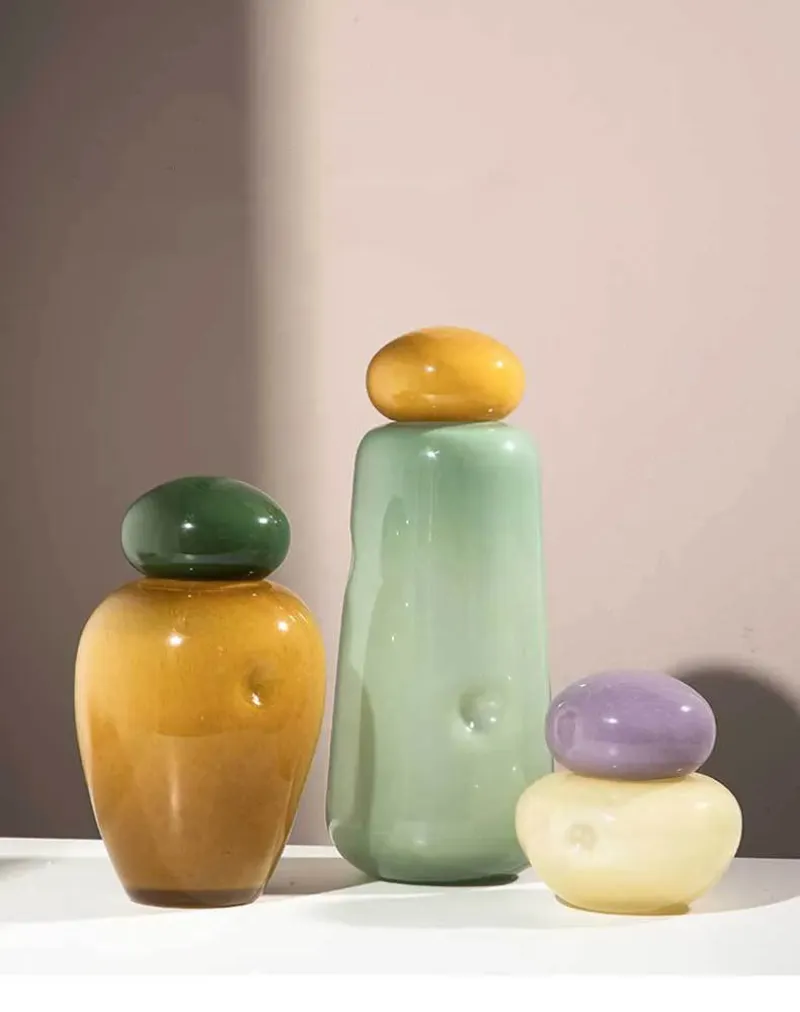 Pebble Glow Glass Vase