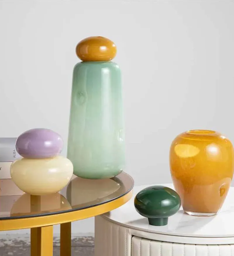 Pebble Glow Glass Vase