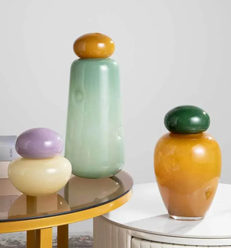 Pebble Glow Glass Vase