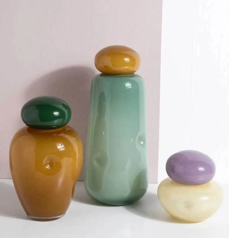 Pebble Glow Glass Vase
