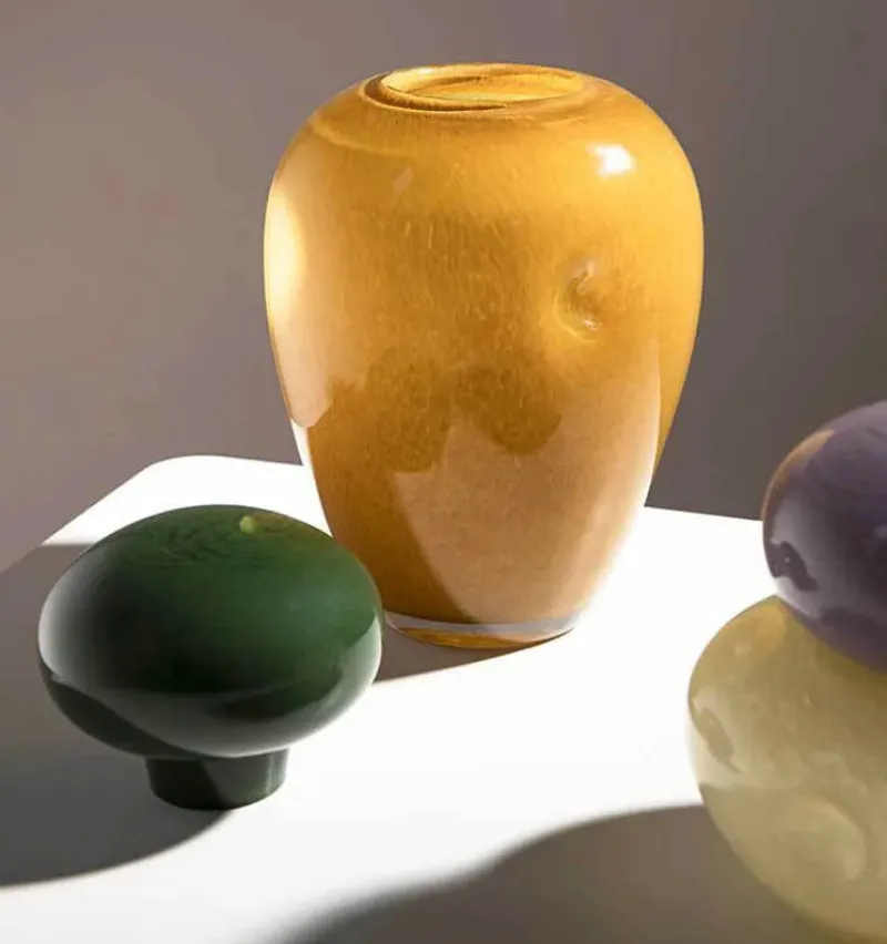 Pebble Glow Glass Vase