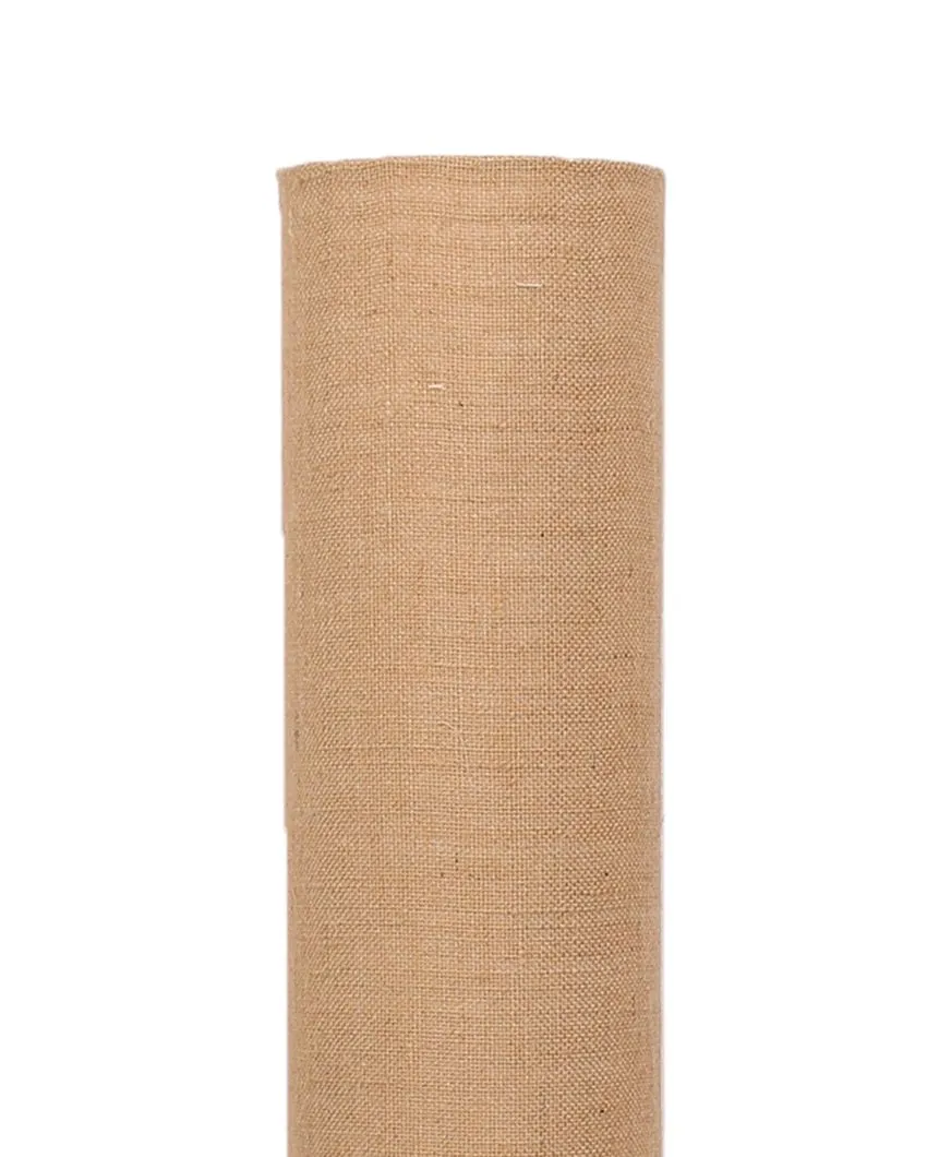 Plain Jute Round Natural Wood Floor Lamp | 2.8 Feet