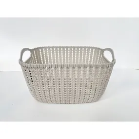 Plastic Basket 23.3 Litres - Grey by EA Living