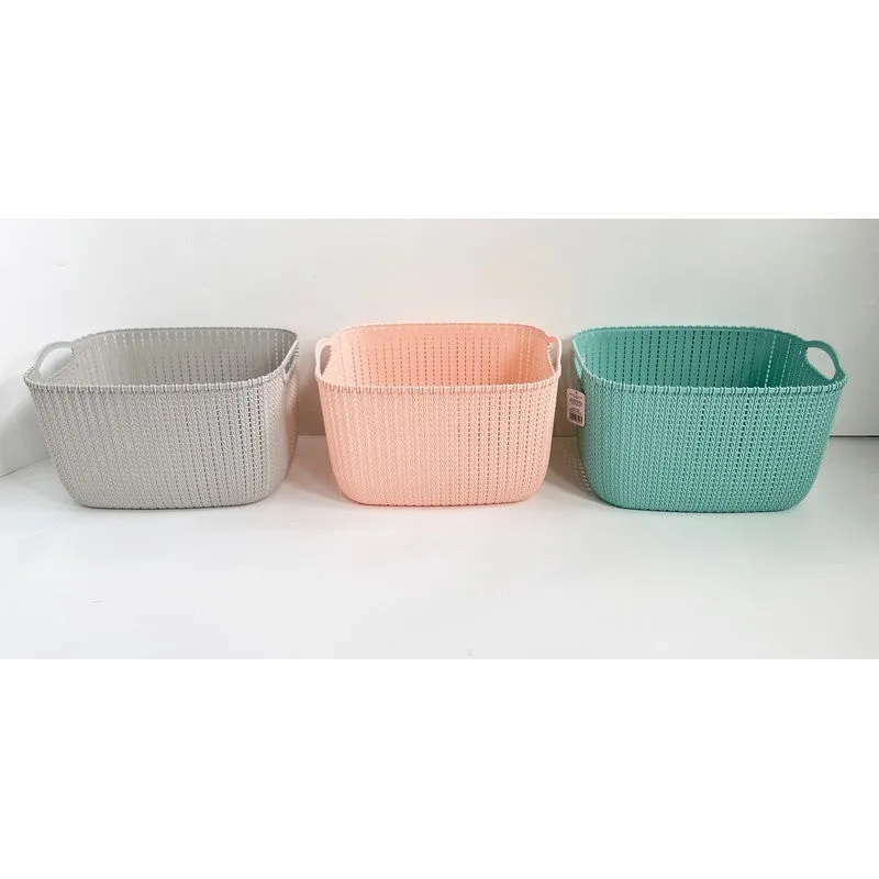 Plastic Basket 23.3 Litres - Grey by EA Living