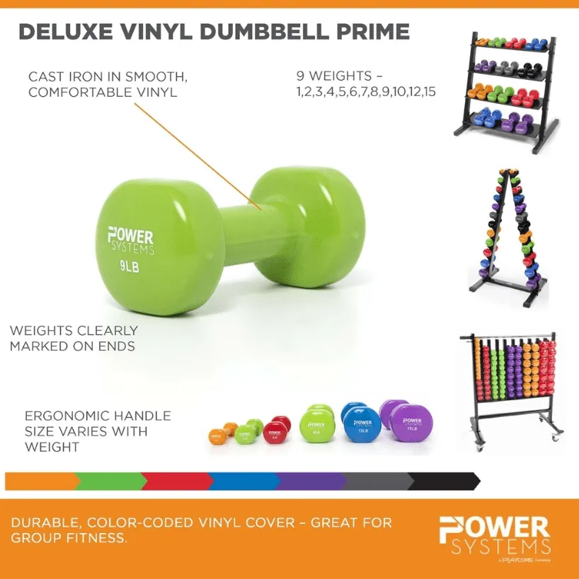 Power Systems Deluxe Vinyl Coated Dumbbell