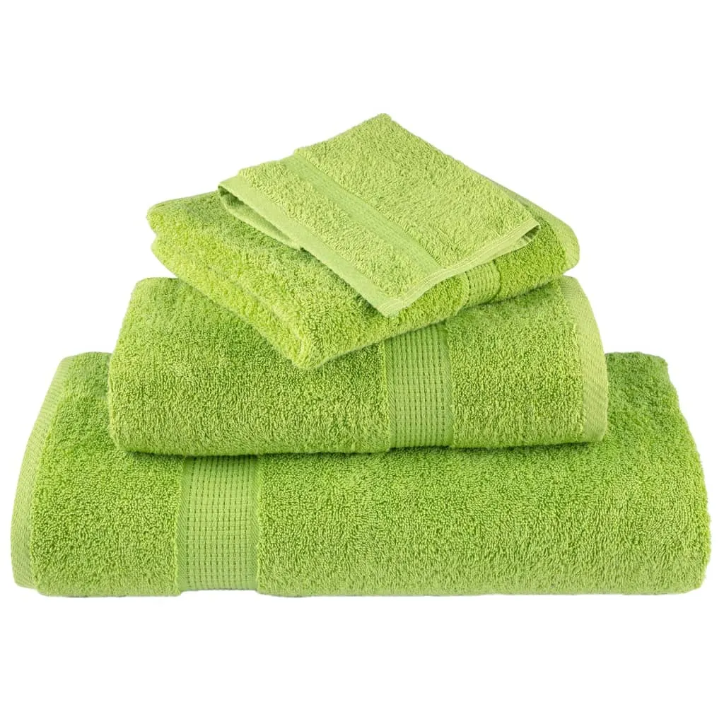 Premium Washcloths 10 pcs Apple Green 30x30 cm 600 gsm 100% Cotton