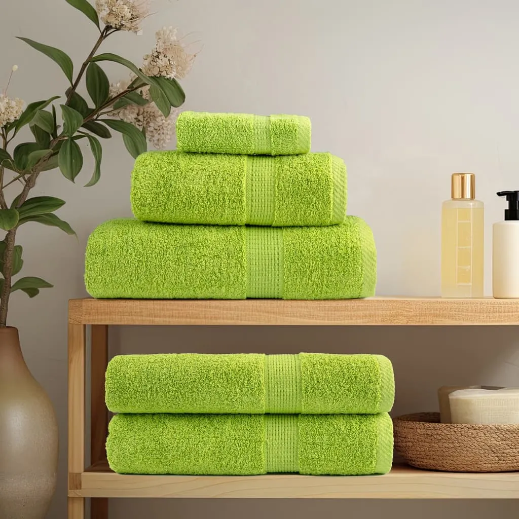 Premium Washcloths 10 pcs Apple Green 30x30 cm 600 gsm 100% Cotton
