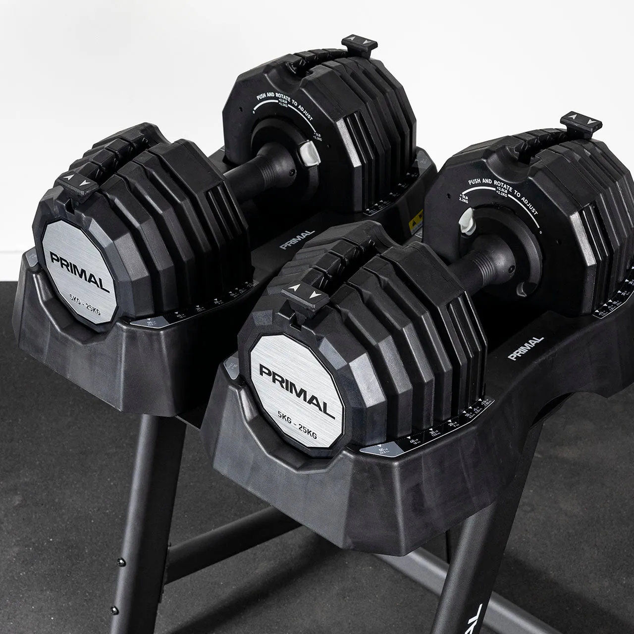 Primal Personal Series 25kg Adjustable Dumbbells (PAIR) with Stand